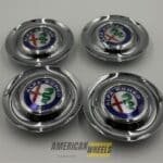 Alfa Romeo Floating Wheel Caps Silver Chrome 4 Pcs