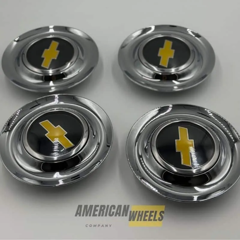 Chevrolet Wheel Center Caps 4Pcs Silver Chevrolet Wheel Center Caps