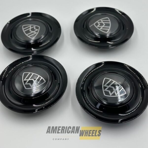 Black Excellence: 4Pcs Mercedes Maybach Floating Center Caps in Varied Plate & Fit Diameter