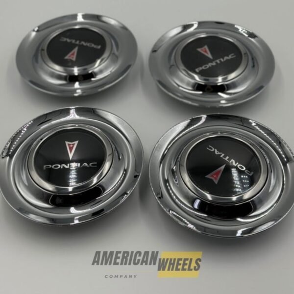 Silver Chrome Excellence: 4Pcs Pontiac Floating Center Caps in Varied Plate & Fit Diameter