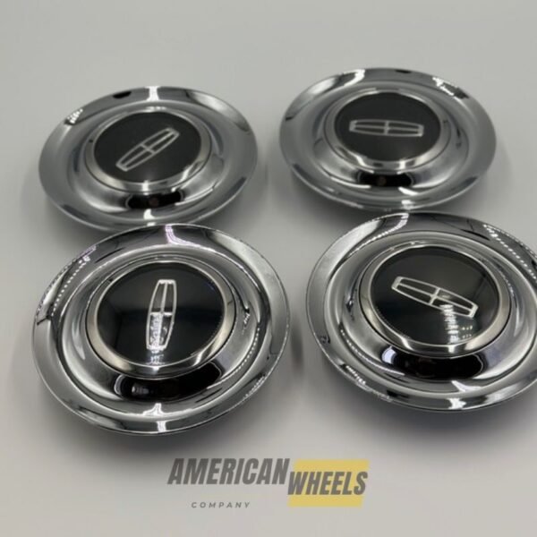 Silver Chrome Excellence: 4Pcs Lincoln Floating Center Caps in Varied Plate & Fit Diameter