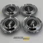 Silver Chrome GMC Wheel Center Caps