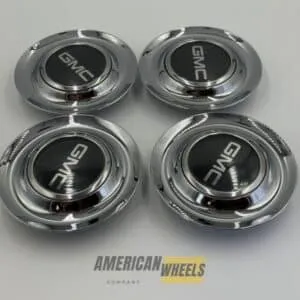Silver Chrome GMC Wheel Center Caps