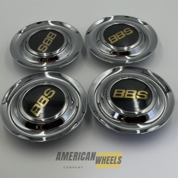 Silver Chrome Excellence: 4Pcs BBS Custom Floating Center Caps in Varied Plate & Fit Diameter