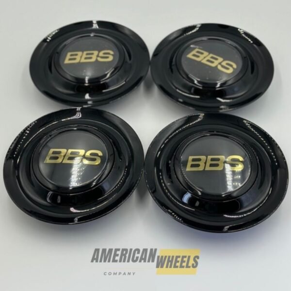 Black Excellence: 4Pcs BBS Custom Floating Center Caps in Varied Plate & Fit Diameter