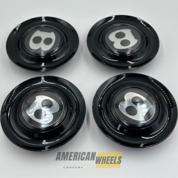 Black Excellence: 4Pcs BENTLEY Floating Center Caps in Varied Plate & Fit Diameter