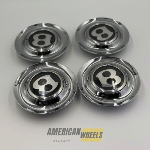 Silver Chrome Excellence: 4Pcs Bentley Floating Center Caps in Varied Plate & Fit Diameter