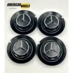 Mercedes 146mm Matte Black Wheel Hub Cap