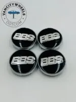 4Pcs BBS AG Wheel Center Caps black & Silver Kraftfahrzeugtechnik - Image 2