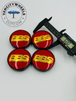 BBS Red and Gold Wheel Caps - 4pc Luxury Hubcap Set - Image 3