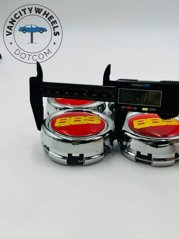 BBS Red and Gold Wheel Caps - 4pc Luxury Hubcap Set - Image 8