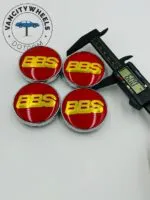 BBS Red and Gold Wheel Caps - 4pc Luxury Hubcap Set - Image 4