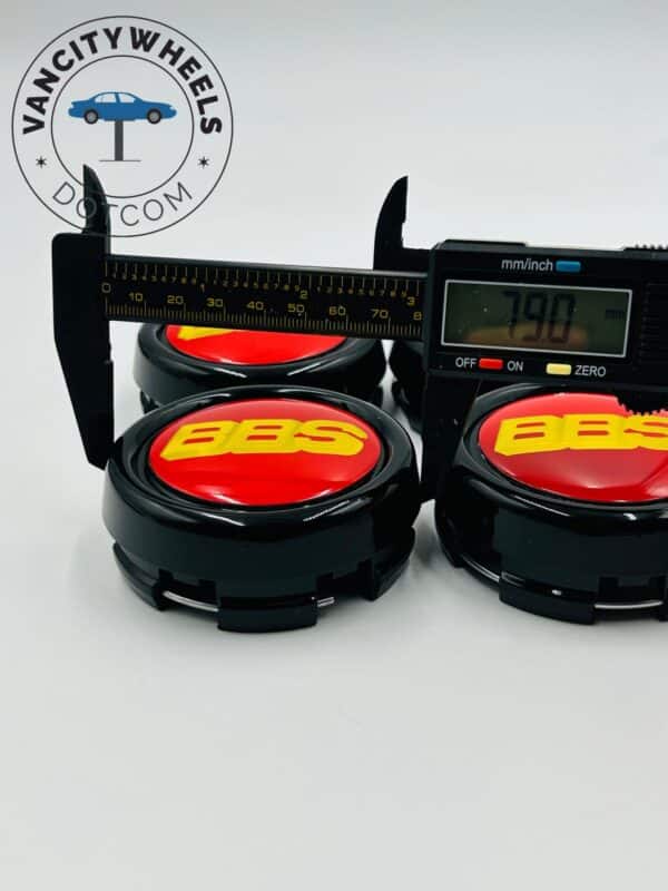 BBS Red and Gold Wheel Caps - 4pc Luxury Hubcap Set - Image 7