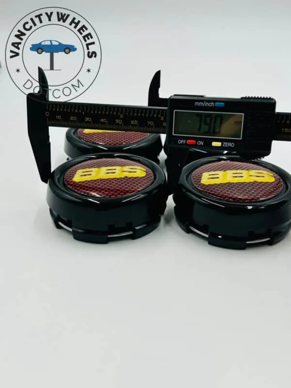 4pcs BBS Kraftfahrzeugtechnik AG Wheel Center Caps-Premium Red Yellow - Image 7