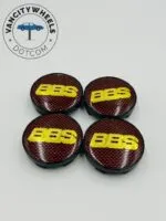4pcs BBS Kraftfahrzeugtechnik AG Wheel Center Caps-Premium Red Yellow - Image 2