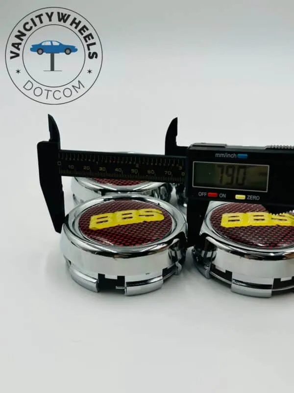 4pcs BBS Kraftfahrzeugtechnik AG Wheel Center Caps-Premium Red Yellow - Image 8