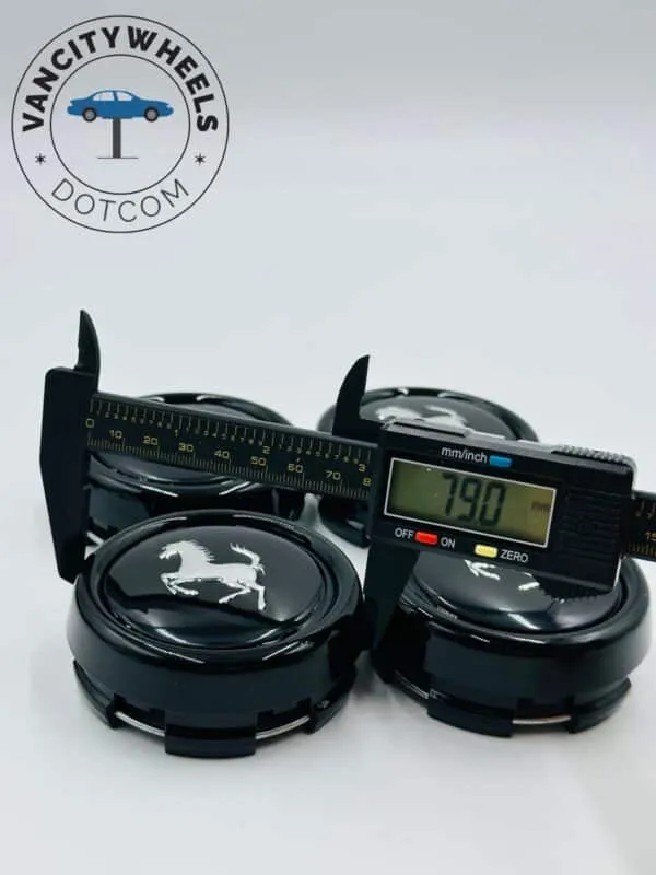 Ferrari Donkey Horse Wheel Caps – Black 60mm (4Pcs) - Image 7