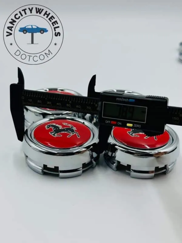 Ferrari Prancing Horse Wheel Caps – Red 60mm (4Pcs) - Image 8