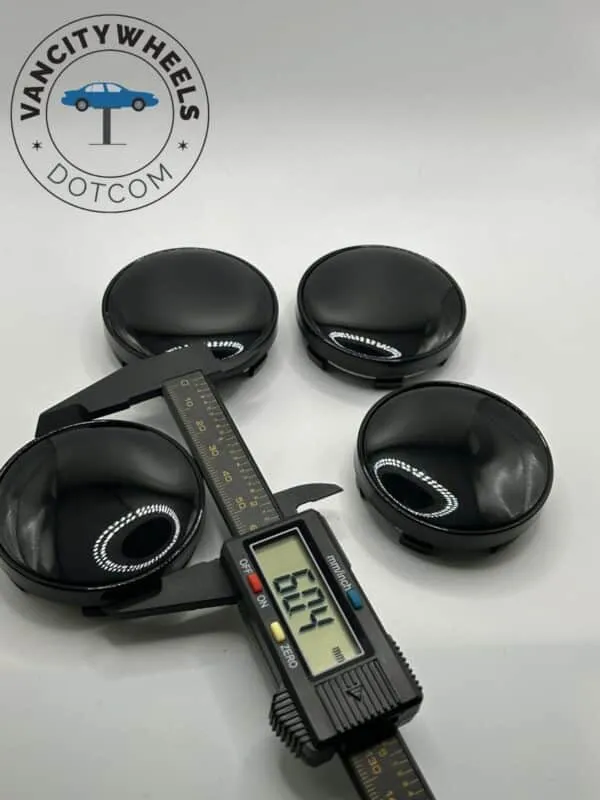 Black Wheel Center Caps 60mm – Sleek Fit (4Pcs) - Image 3