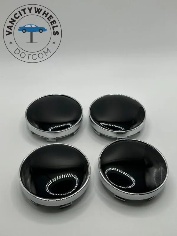 Black Wheel Center Caps 60mm – Sleek Fit (4Pcs) - Image 2