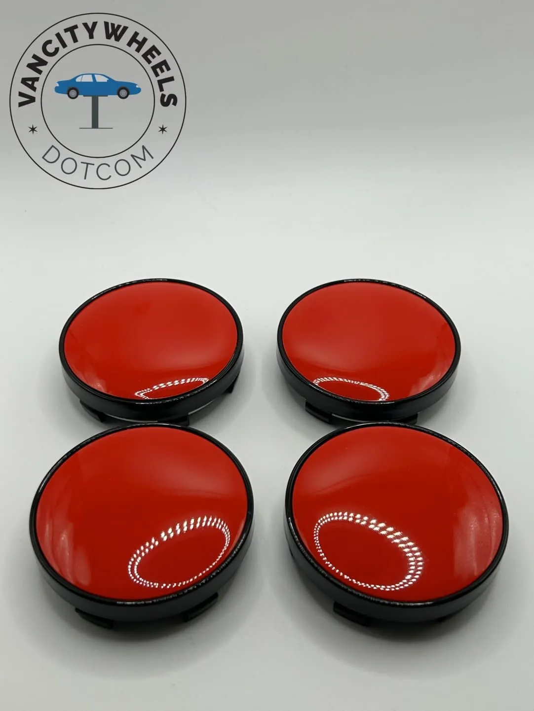 D334.jpg Full Red Wheel Center Caps—4-Piece Set in Different Sizes - Image 1