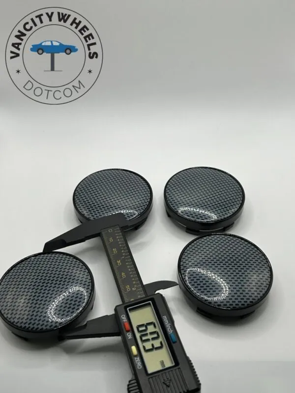 Grey Wheel Center Caps – Stylish Design (4Pcs) - Image 3