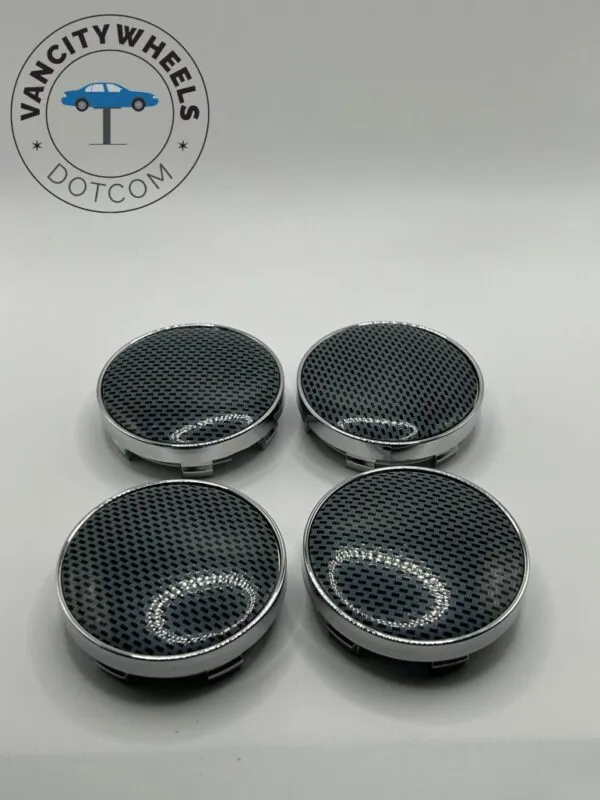 Grey Wheel Center Caps – Stylish Design (4Pcs) - Image 2