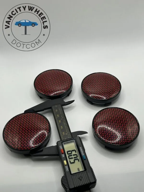 Red & Black Wheel Center Caps – Upgrade Your Vehicle’s Style - Image 3