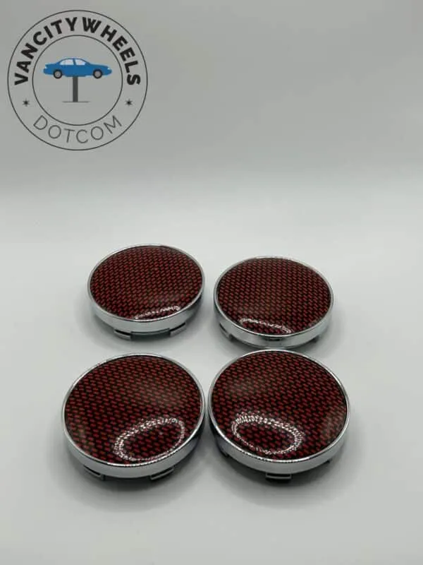 Red & Black Wheel Center Caps – Upgrade Your Vehicle’s Style - Image 2