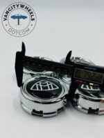 Mercedes 4Pcs Custom Sizes  Wheel Center Caps Black - Image 8