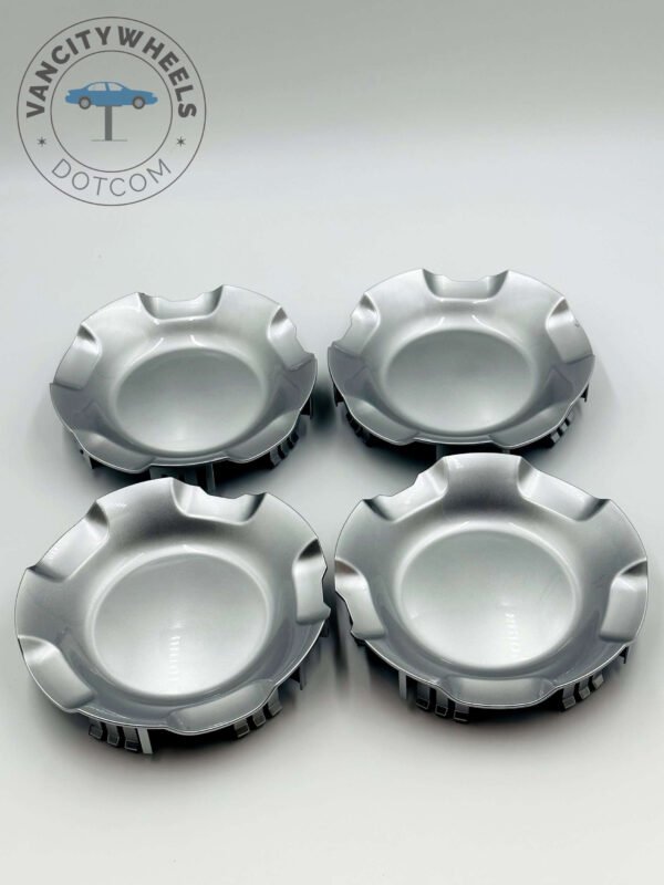 Set Of 4 Silver No Logo Alloy Wheel Center Caps 181mm, Silver Center Hub Caps For Chevrolet Cars 181mm