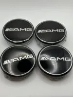 AMG Logo Mercedes Wheel Caps – 4Pcs, 75mm, Gloss Black - Image 2