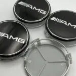 AMG Mercedes Wheel Caps 4Pcs 75mm Gloss Black