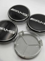 AMG Mercedes Wheel Caps 4Pcs 75mm Gloss Black