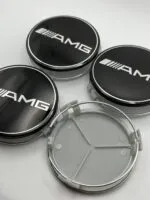 AMG Mercedes Wheel Caps 4Pcs 75mm Gloss Black