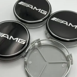 AMG Mercedes Wheel Caps 4Pcs 75mm Gloss Black