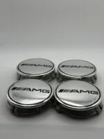AMG Logo Mercedes Wheel Caps – 4Pcs, 75mm, Silver, OEM-Style - Image 2