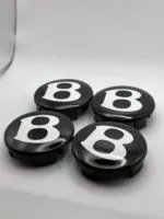 Bentley Wheel Caps – 4Pcs, 69mm, Matte Black, Luxury Finish - Image 2