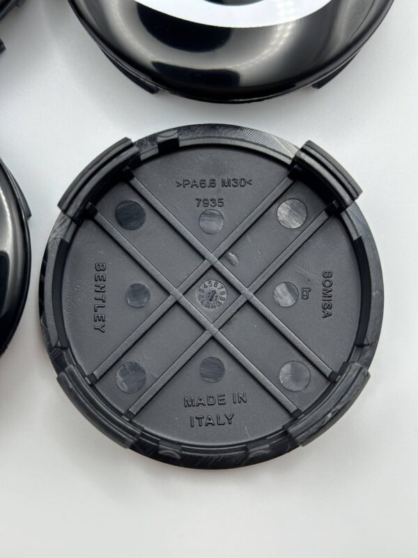 Bentley Wheel Caps – 4Pcs, 69mm, Matte Black, Luxury Finish - Image 3