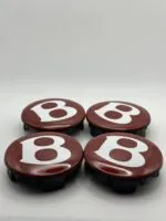 4pcs Bentley Wheel Center Caps 69mm(64mm) Red #3W0601170F - Image 2