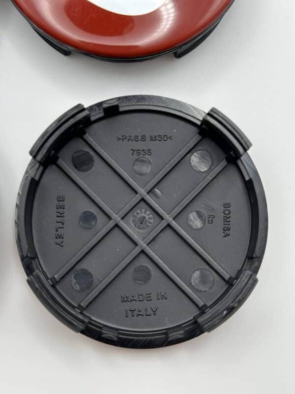 4pcs Bentley Wheel Center Caps 69mm(64mm) Red #3W0601170F - Image 3