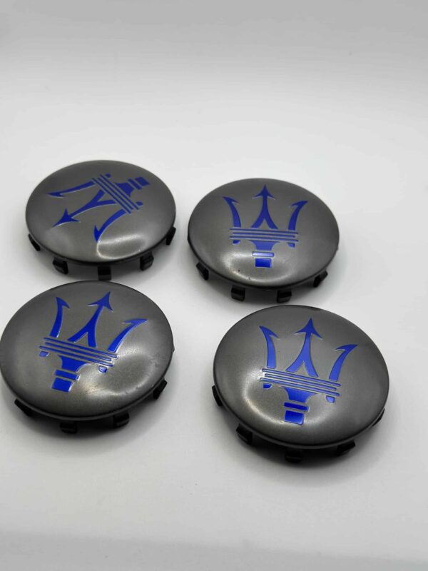 Maserati Quattroporte / Ghibli Caps – Grey Blue, 60mm, 4Pcs - Image 2