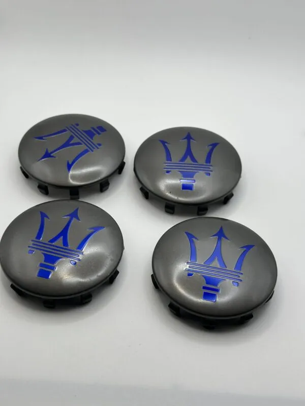Maserati Quattroporte / Ghibli Caps – Grey Blue, 60mm, 4Pcs - Image 2