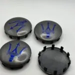 Maserati Quattroporte / Ghibli Caps Grey Blue 60mm 4pcs