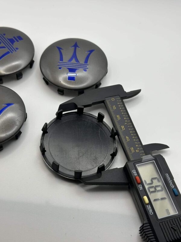 Maserati Quattroporte / Ghibli Caps – Grey Blue, 60mm, 4Pcs - Image 4