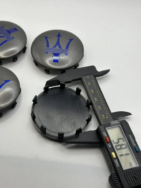 Maserati Quattroporte / Ghibli Caps – Grey Blue, 60mm, 4Pcs - Image 4