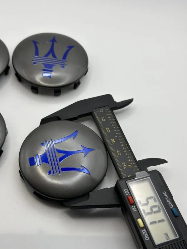 Maserati Quattroporte / Ghibli Caps – Grey Blue, 60mm, 4Pcs - Image 5