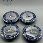 Mercedes Benz 75mm Wheel Center Caps – 4Pcs, Blue