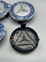 Mercedes Benz 75mm Wheel Center Caps – 4Pcs, Blue - Image 3