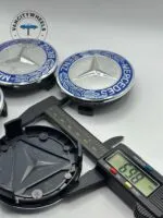 Mercedes Benz 75mm Wheel Center Caps – 4Pcs, Blue - Image 4